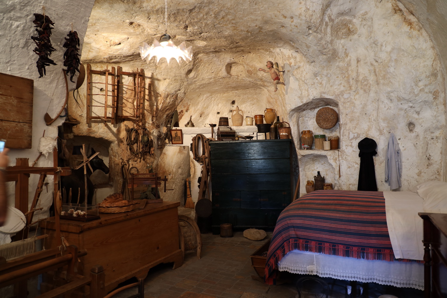 Casa Grotta im Sasso Caveoso- Links hinten der Esel