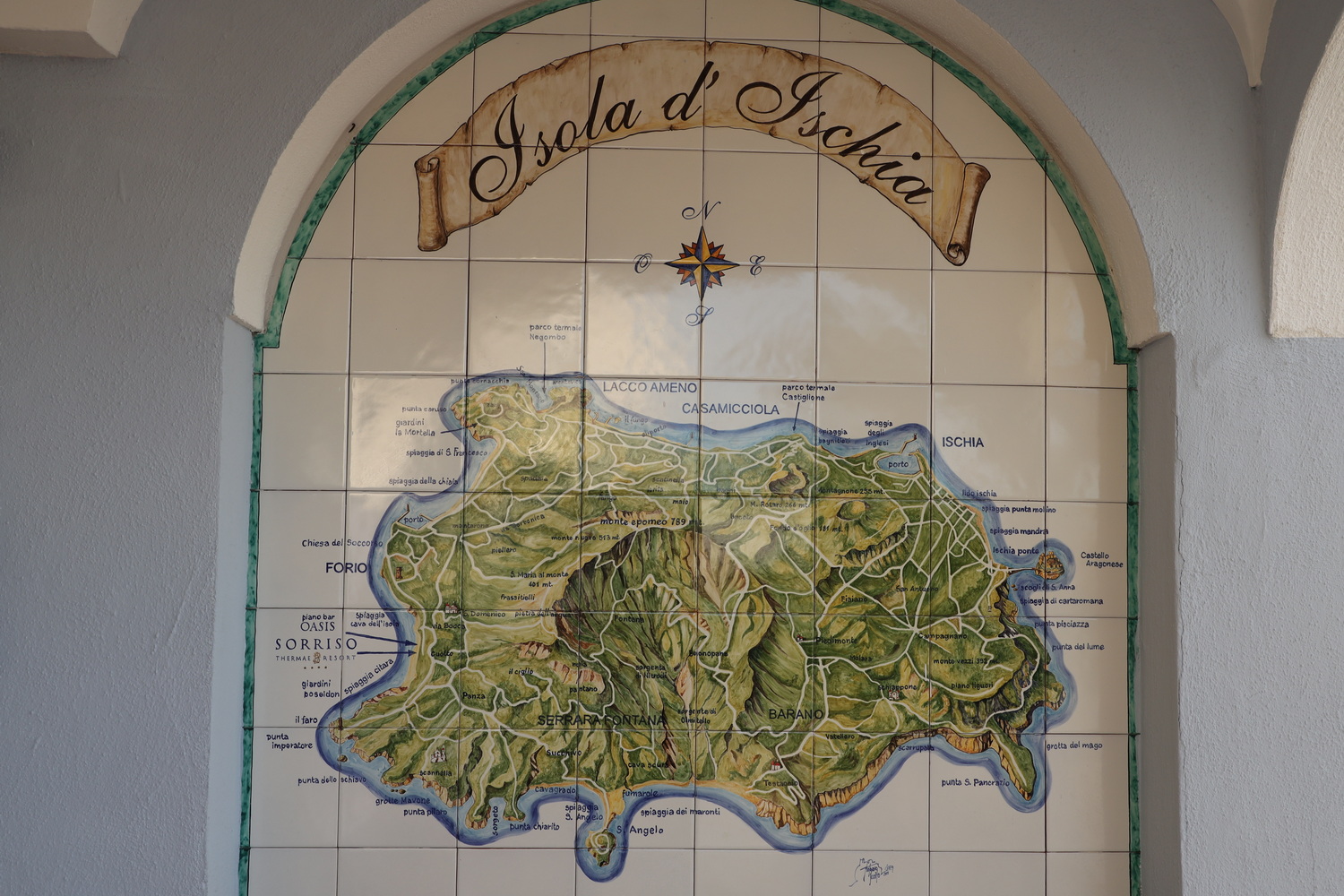 Isola d'Ischia- Fliesenbild im Hotel