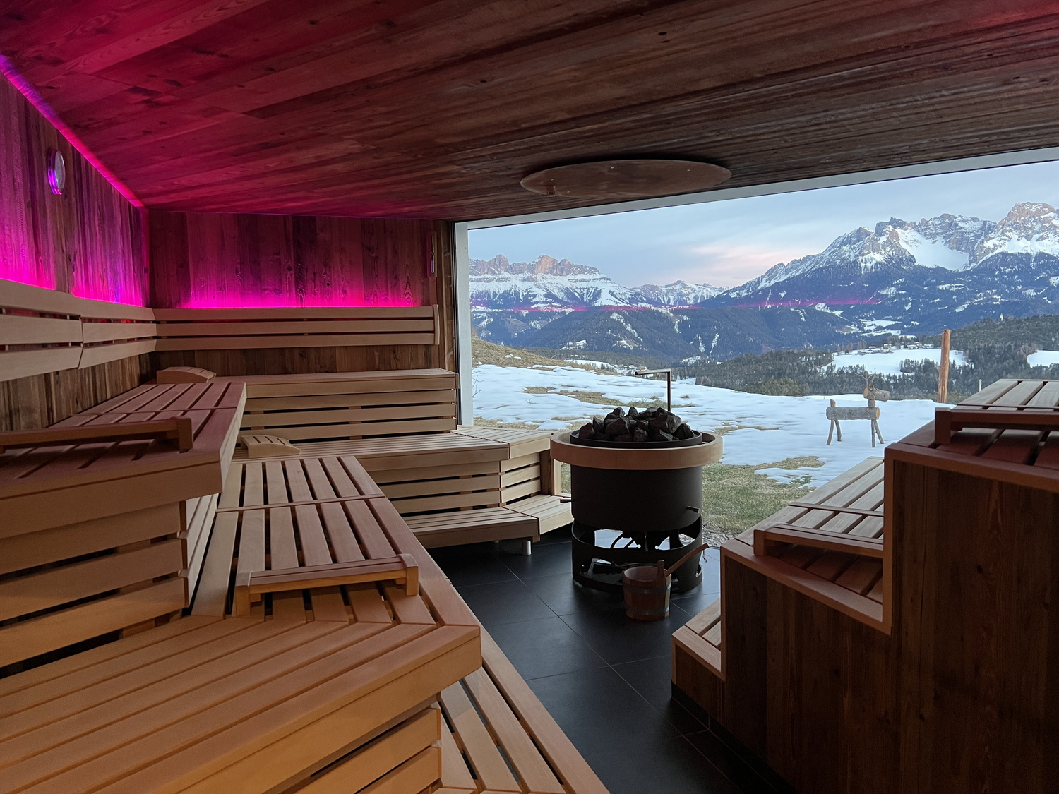 Sauna mit Dolomitenpanorama
