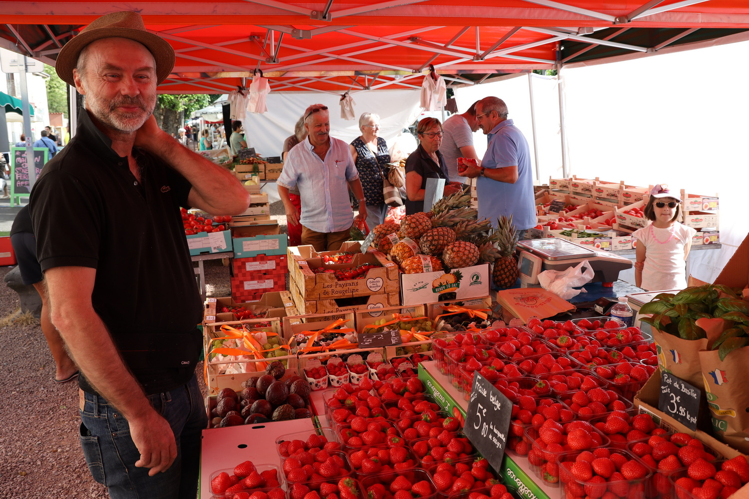 Mit Gilles auf dem Markt in Charlieu