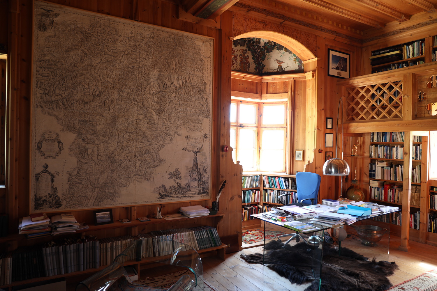 Messners Privaträume auf Juval- Sein Arbeitszimmer
