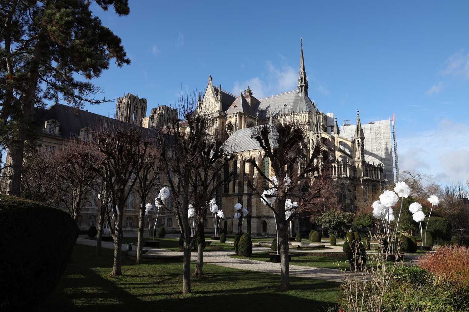 Reims- Park hinter Kathedrale und Bischofspalast