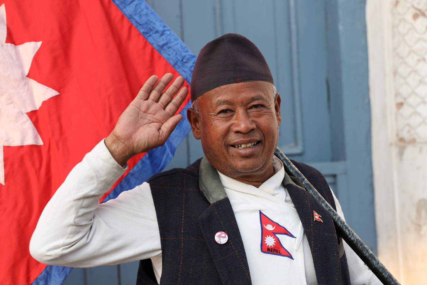 Stolzer Nepalese am Durbar Square-Kathmandu