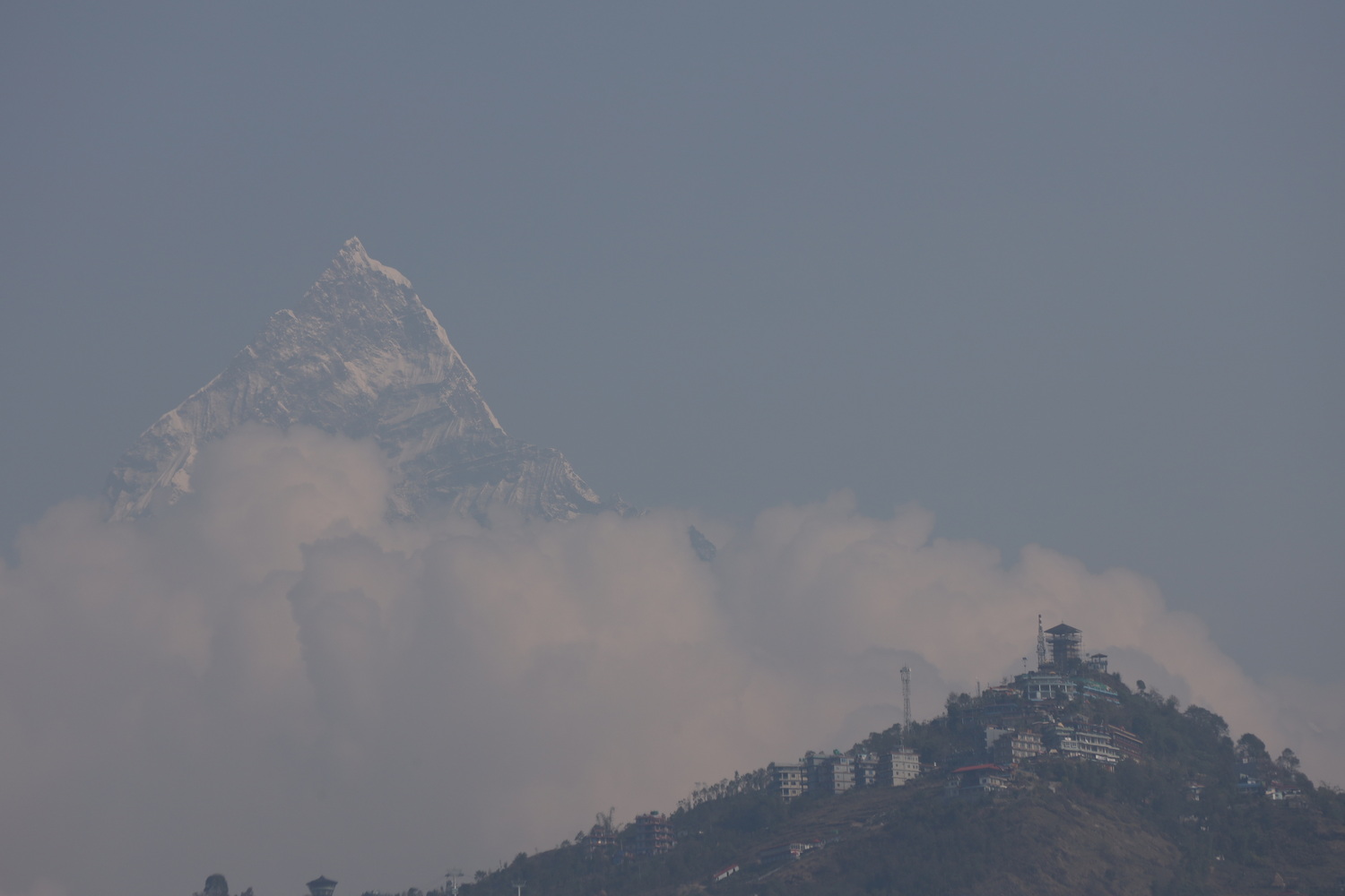 Aussichtsberg Sarangkot 1590m mit Machupuchare 6993m