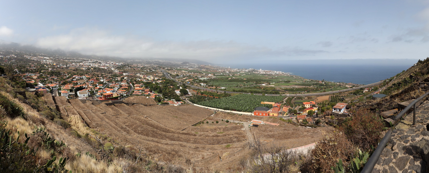 Mirador Humboldt- Blick nach Westen auf Puerto de la Cruz und Nordküste