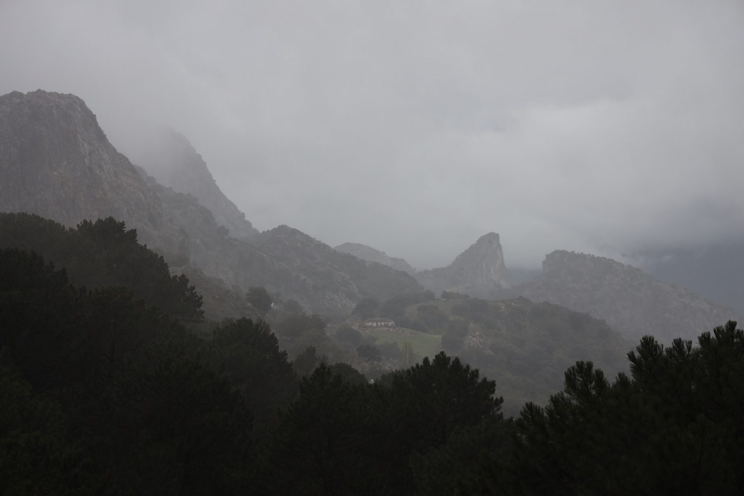 Kein Wanderwetter in der Sierra de Grazalema