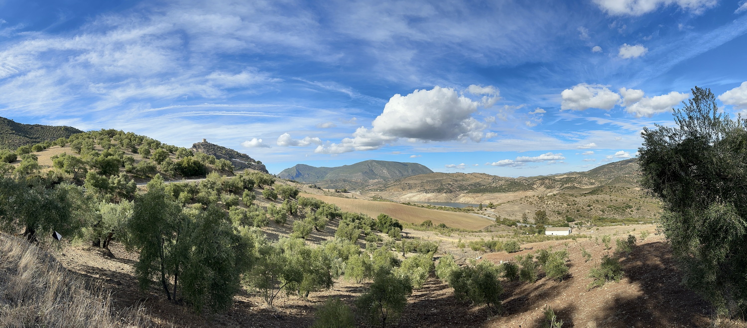 Landschaft bei Zahara de la Sierra mit Stausee
