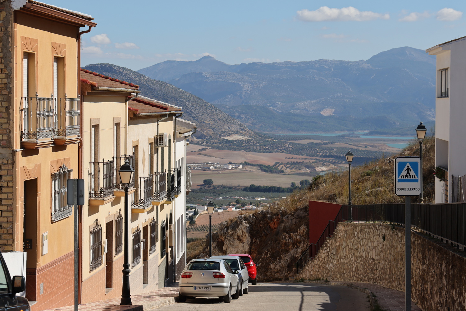 Teba- Blick nach Osten auf den Embalse del Guadalteba
