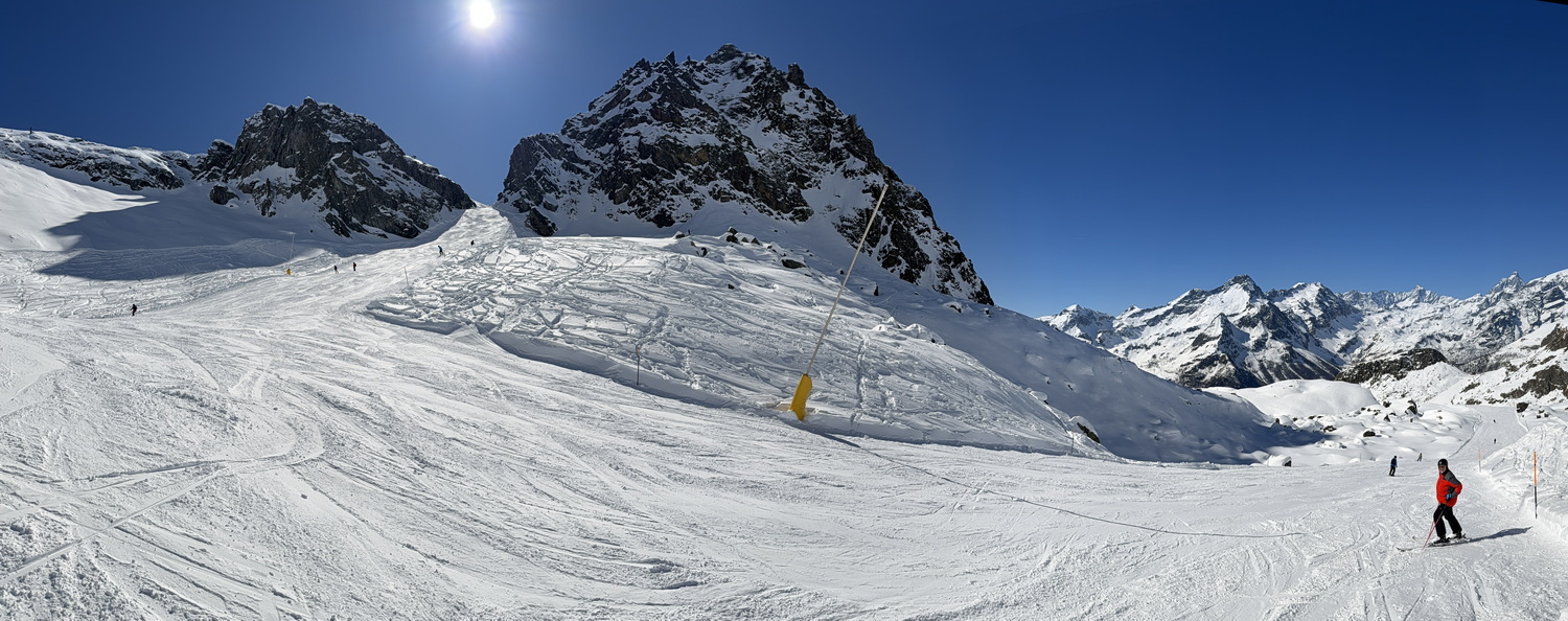 Die Hammerabfahrt am Nachmittag- C3 vom Sarezzapass 2702m