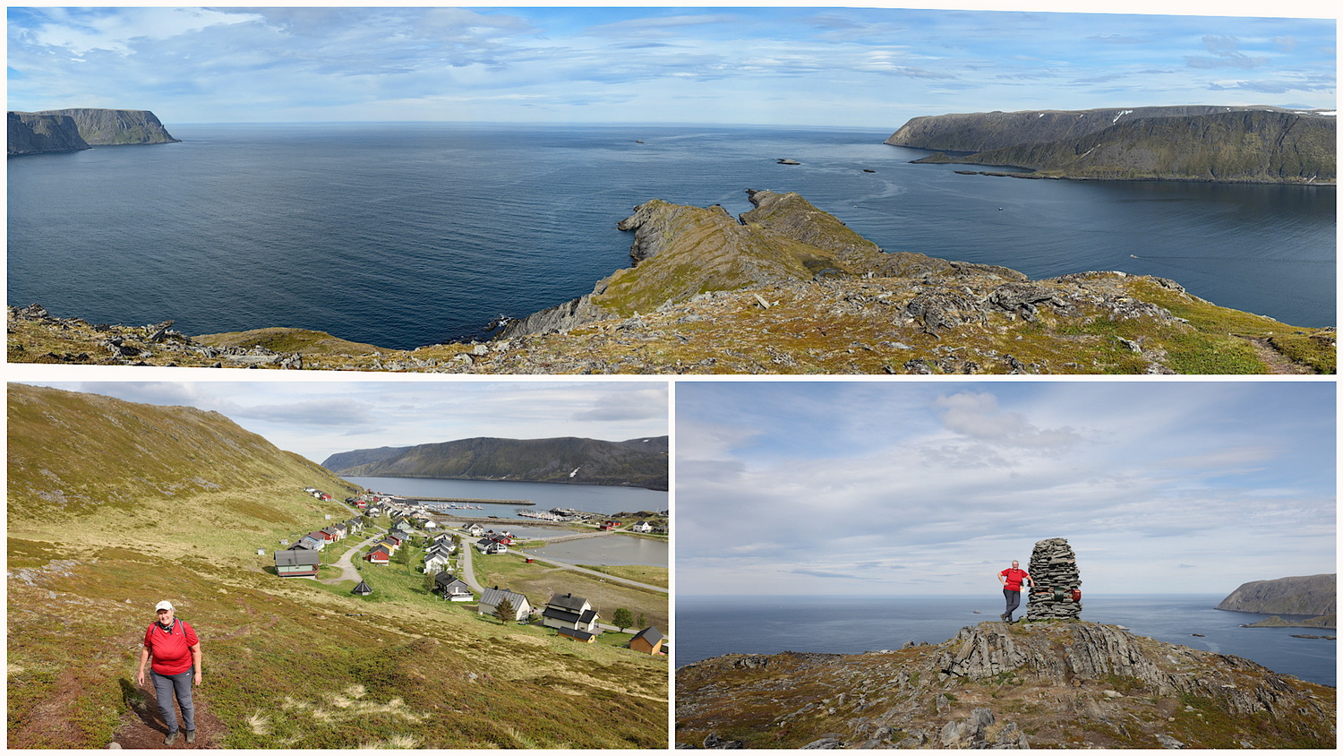 Wanderung von Skarsvåg zum Steinmann mit Nordkap- Blick