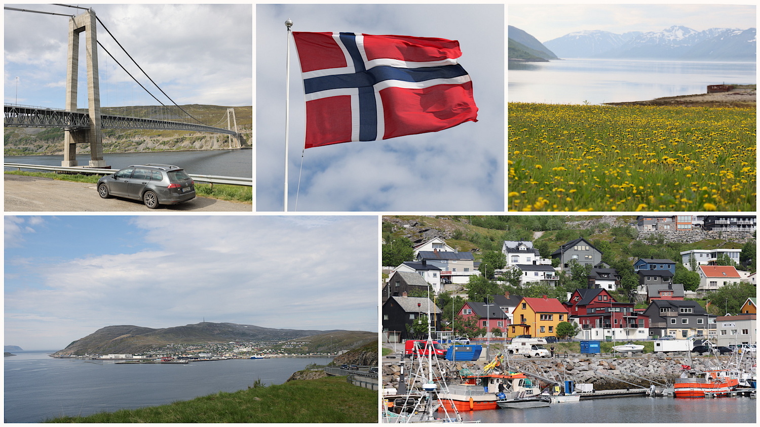 Über die Kvalsund- Brücke nach Hammerfest auf der Insel Kvaløya
