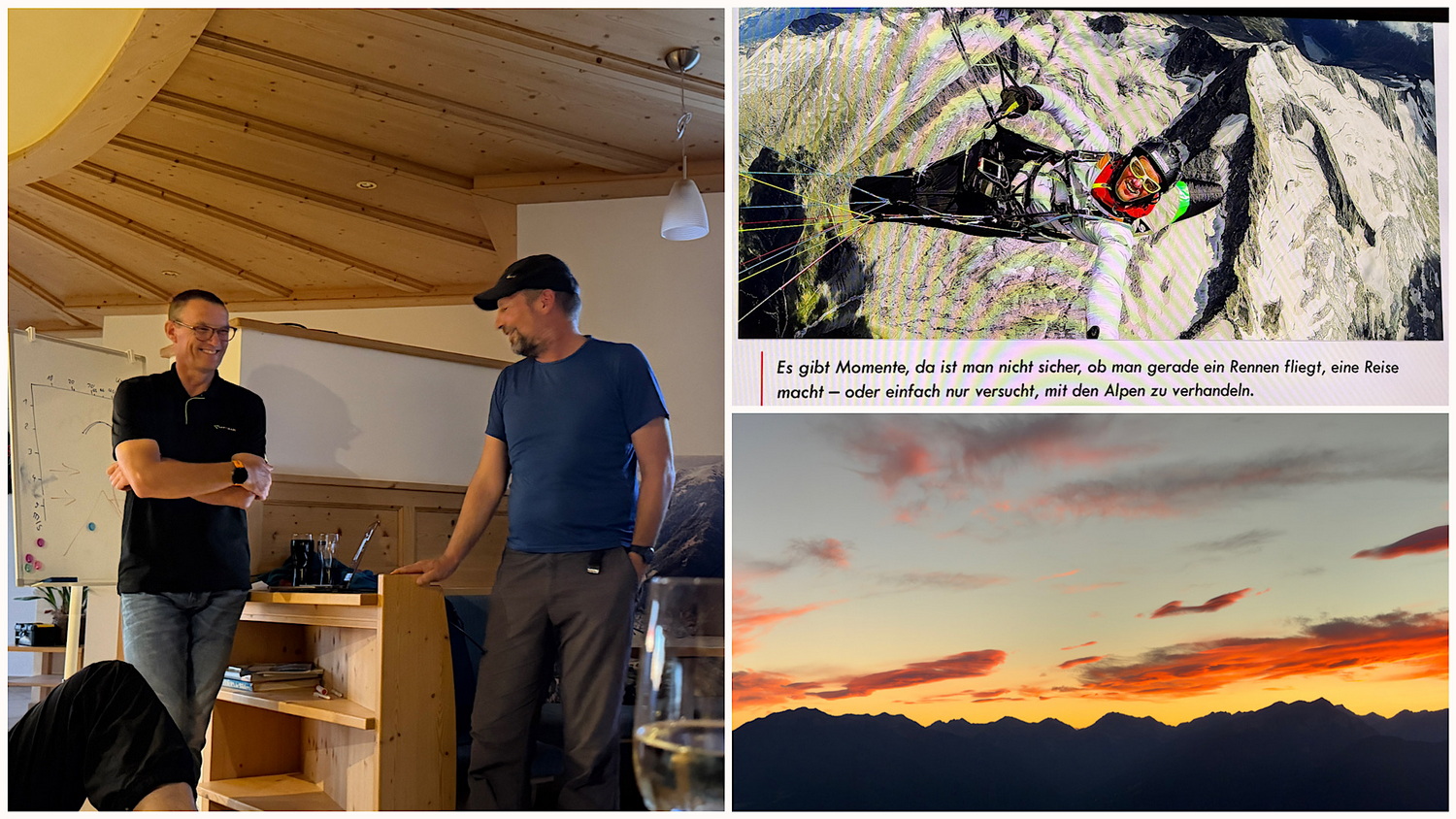 Andy Frötscher (links mit Fluglehrer Michael)- Zu Fuß durch die Alpen- fliegend durch Südtirol